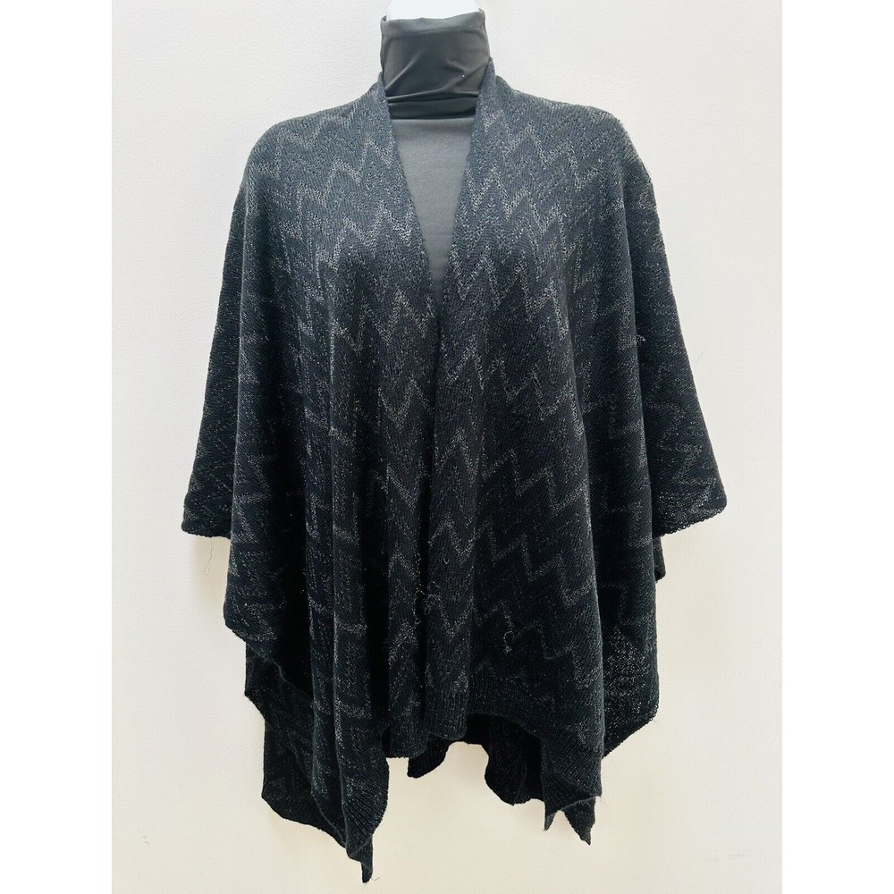 NEW Collection 18 Black  Metallic Silver Thread Shawl Wrap Scarf 54” X 44”
